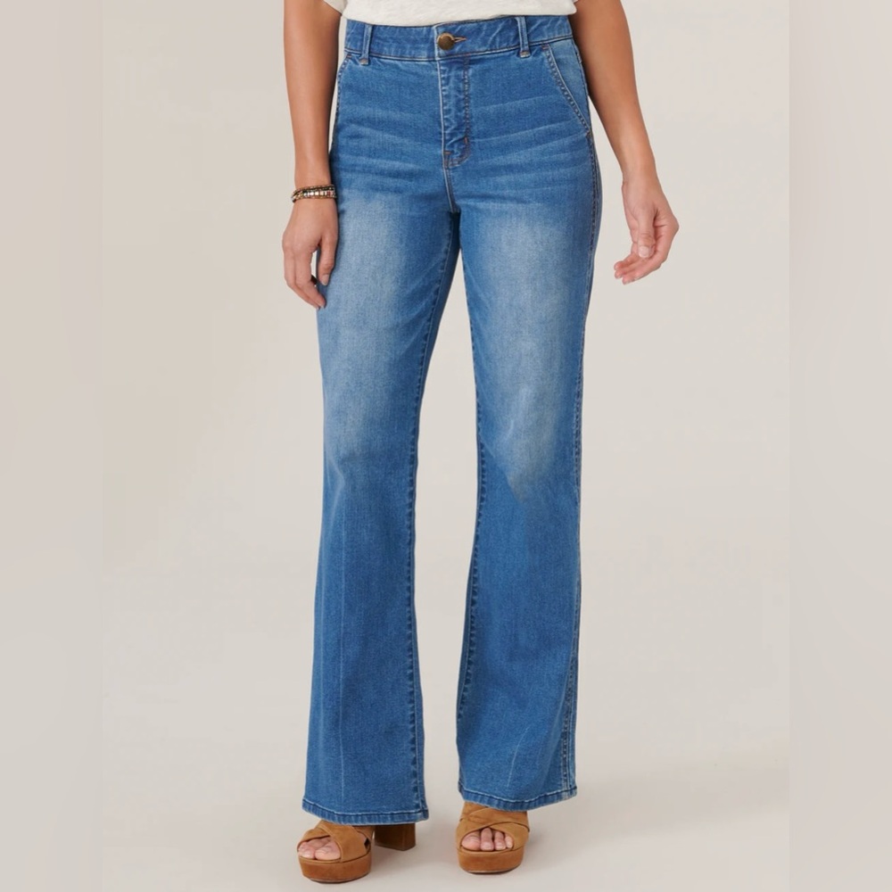 Democracy Brand High-Rise Wide Leg Women’s Jeans - Blue Sz 12